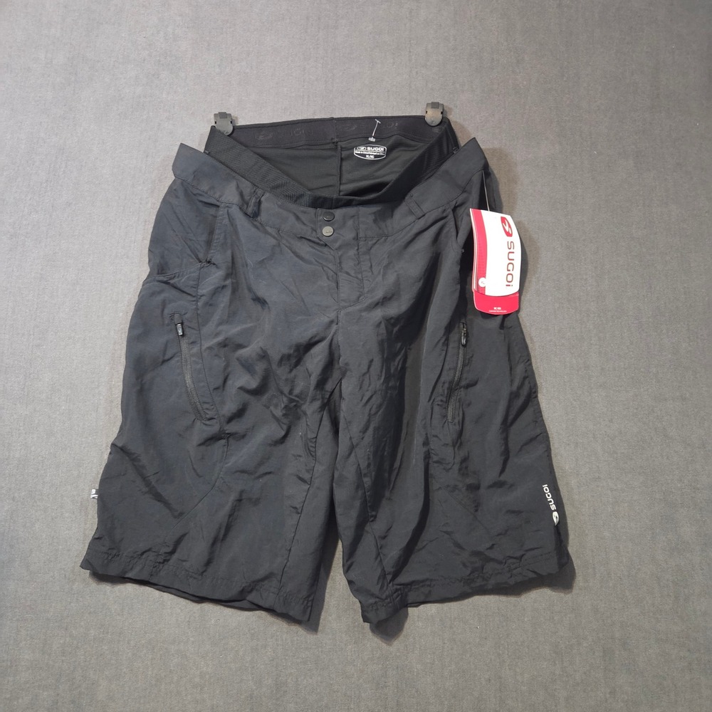 Sugoi RPM-X Cycling Shorts Mens XL Black Mountain Bike Padded Liner 36324U